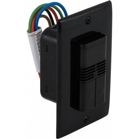Square D Occ.Sensor, Dual Ckt, 1470SqFt, Wall Sw, Blk SLSDWD1277UB