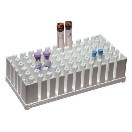 Smoothrack Smooth Test Tube Rack, 5x9-1/2 In, White SR-W