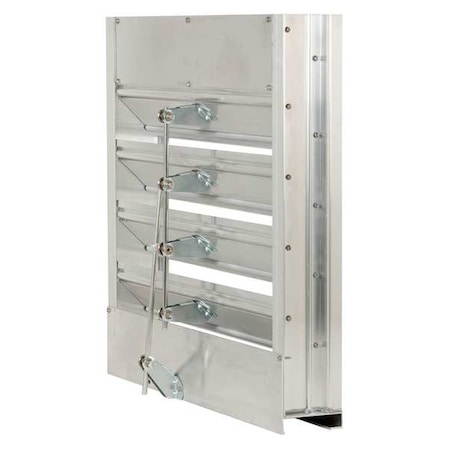Dayton Combo Louver Damper, Adj, 23-1/2 H, Alum 5NKH7