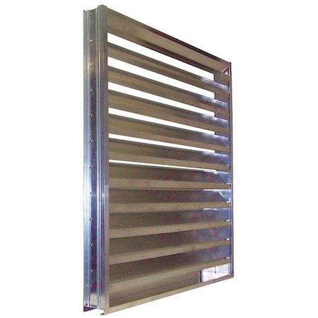 Dayton Drainable Louver, Fixed, 47-1/2 H, Alum 5NKK0
