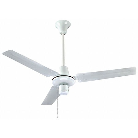 Dayton Ceiling Fan, 3 Blades, 3 Speeds, 120V AC, White Painted Steel 5NPZ0