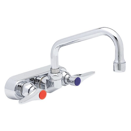 T&S Brass Low Arc Laundry Sink Faucet, Manual, 4" Mount, 2 Hole B-1115