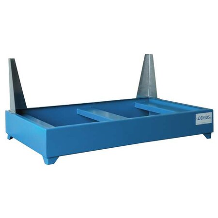 Denios Spill Pallet, 78 gal Spill Capacity, 2 Drums, 1,200 lb Load Capacity, Steel K17-3082