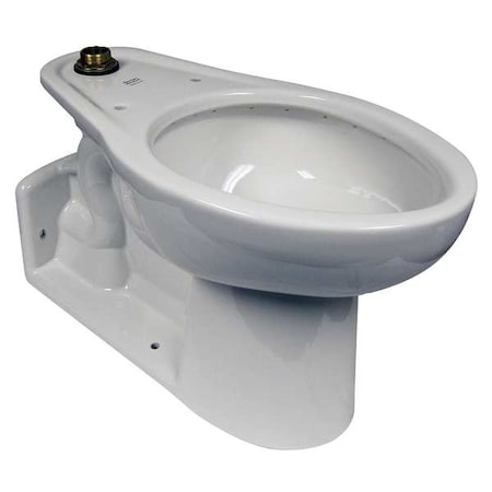 AMERICAN STANDARD Toilet Bowl, 1.1 to 1.6 gpf, Flushometer, Floor with Back Outlet Mount, Elongated, White 3695001.020