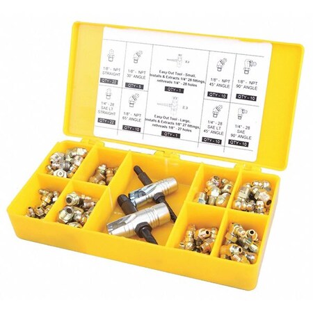 Steel Grease Elbow Adaptor 3/4 Overall Length Pack of 5 1/4-28 45.0?? Package of 5 Yellow Steel Grease Elbow Adaptor 3/4 Overall Length Pack of 5 1/4-28 45.0?? Package of 5 Yellow