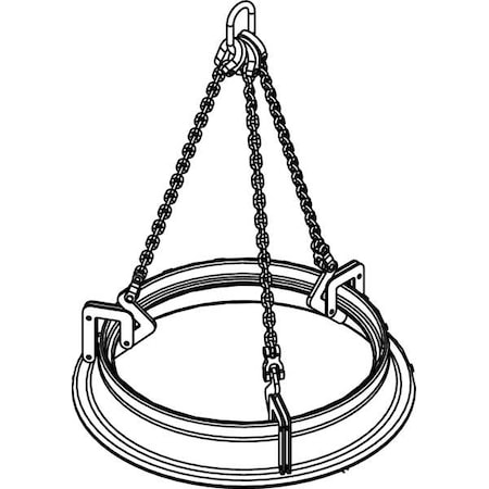 Caldwell Manhole Sleeve Lifter, Cap1500Lb. MCL - 3/4