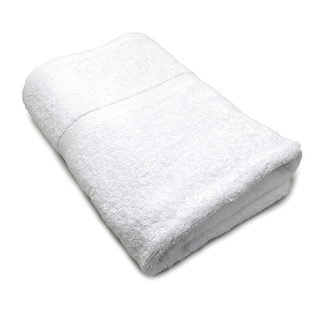 R & R Textile Bath Towel, 27x50 In, White, PK12 X01150