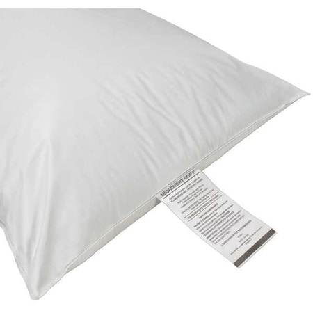 R & R Textile Pillow, Queen, 25x18 In., White X11501