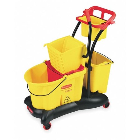 Rubbermaid Commercial WaveBrake Mop Bucket and Wringer, 8.75 gal, Yellow FG778000YEL