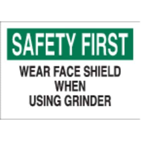 Brady Personal Protection Sign, Aluminum, Rectangle, English 43157