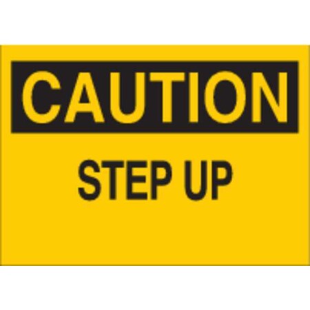 Brady Caution Sign, 10" H, 14" W, Plastic, Rectangle, English, 25605 25605