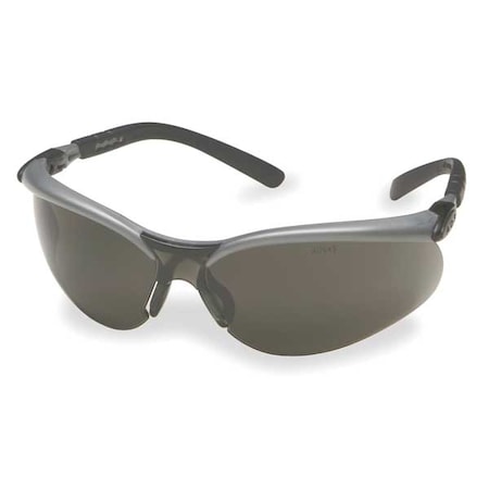 3M BX, Safety Glasses, Anti-Fog & Anti-Scratch, Gray Lens, Black/Silver Frame, Half-Frame 11381-00000-20