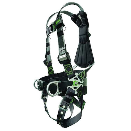 Miller Revolution(R) Full Body Harness, L/XL, 400 lb., Quick-Connect Chest/ Tongue Leg Straps RDT-TB-BDP/UBK