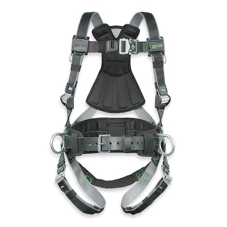 Miller Revolution(R) Full Body Harness, L/XL, 400 lb., Quick-Connect Chest/ Quick-Connect Leg Straps RDT-QC-BDP/UBK