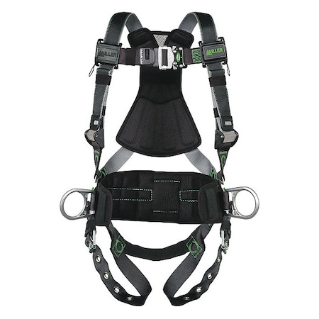 Miller Revolution(R) Full Body Harness, L/XL, 400 lb., Quick-Connect Chest/ Tongue Leg Straps RDT-TB-DP/UBK