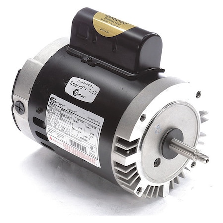 CENTURY Pool Pump Motor, Permanent Split Capacitor, 3/4 HP, 56J Frame, 3,450 Nameplate RPM B127