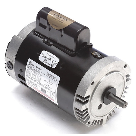 CENTURY Pool Pump Motor, Permanent Split Capacitor, 2 HP, 56C Frame, 3,450 Nameplate RPM B124