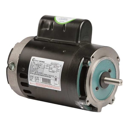 CENTURY Pool and Spa Pump Motor, Permanent Split Capacitor, 1/2 HP, 56C Frame, 3,450 Nameplate RPM B639