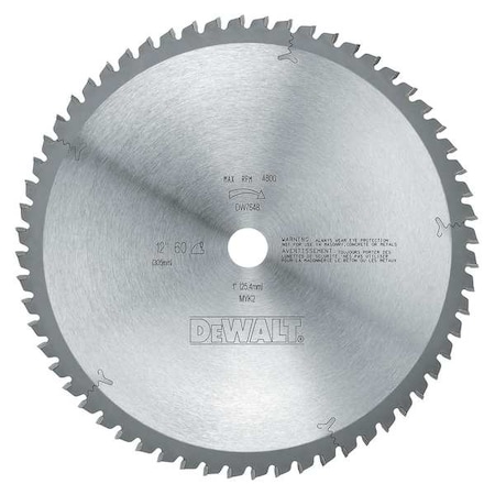 Dewalt 12" 60T Crosscuts Woodworking Saw Blade DW7648