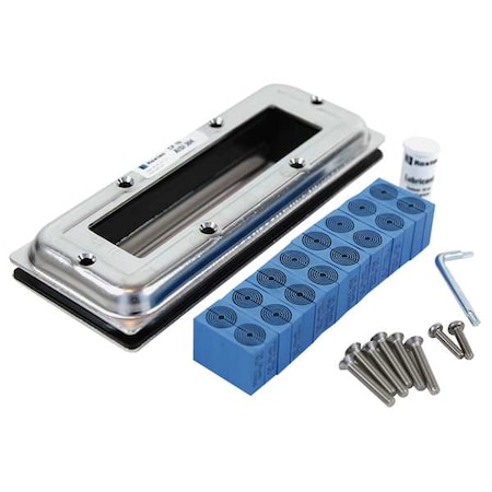 Roxtec Cable/Pipe Seal, 0.13 to 0.65 in. dia. CF 16/16 AISI 304