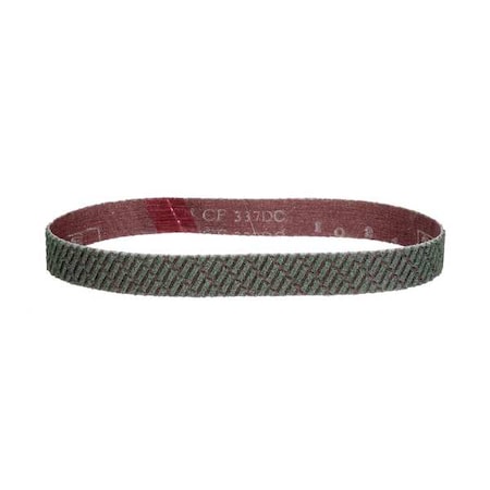 3M Sanding Belt, 1/2 in W, 24 in L, Coated, Aluminum Oxide, A160 Grit, Very Fine, 337DC, Gray 7100090090