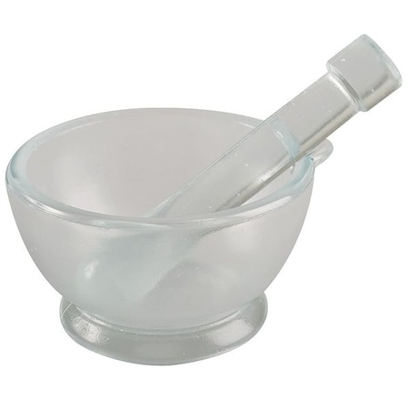 LAB SAFETY SUPPLY Mortar and Pestle Set, Glass, 75mm Dia, Pk8 5PTG6