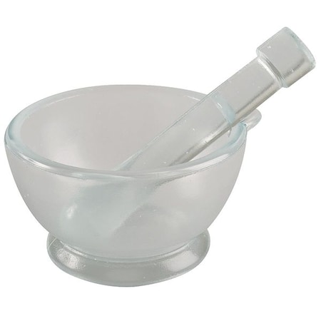 Zoro Select Mortar and Pestle Set, Glass, 75mm Dia, Pk8 5PTG6