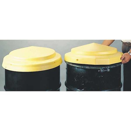 Zoro Select Drum Cover, For Drum Capacity 55 gal, For Drum Outside Diameter 24 in, Yellow 1667