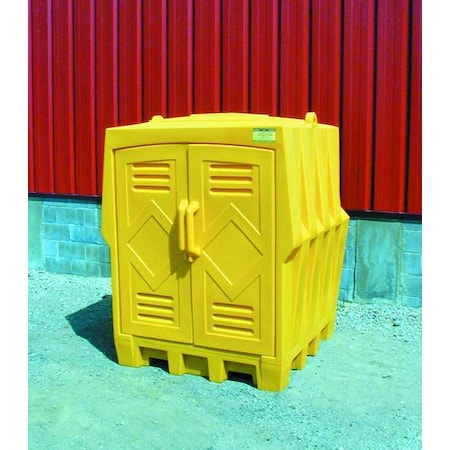 Eagle Mfg Spill Pallet, 66 gal Spill Capacity, 4 Drums, 8,000 lb Load Capacity, Polyethylene 1649