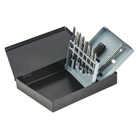 Zoro Select Tap and Drill Bit Set, Electrician, 13 Pcs 5PXJ0