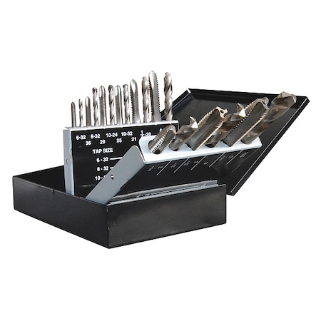 Zoro Select Gun Tap Drill Bit Set, 18-Piece 5PXJ1