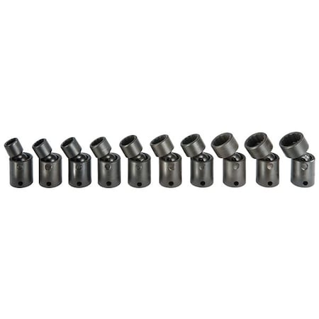 Proto 3/8" Drive Impact Socket Set, Metric, 10pcs J72137M