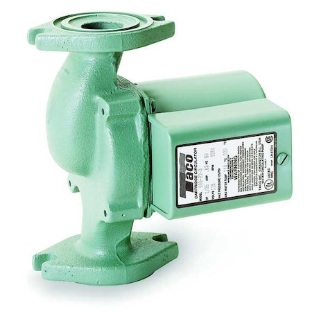 TACO HVAC Circulating Pump, 1/35 hp, 115V, 1 Phase, Flange Connection 005-F2