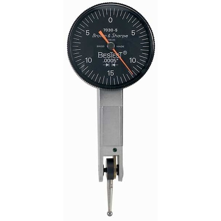 Tesa Brown & Sharpe Dial Test Indicator, Hori, 0 to 0.030 In 599-7030-5