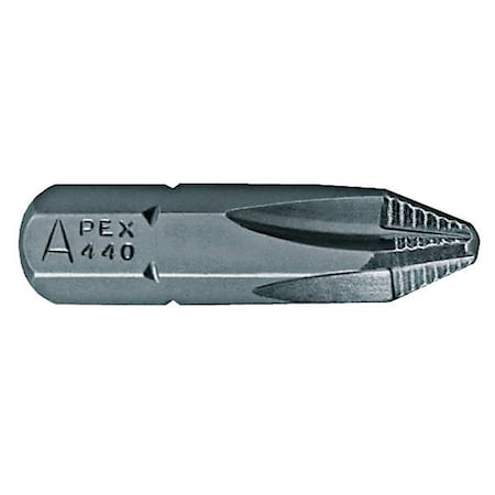 APEX TOOL GROUP Torsion Bit, SAE, 1/4", Hex, #2, 1", PK5 440-2-ACR2X-5PK