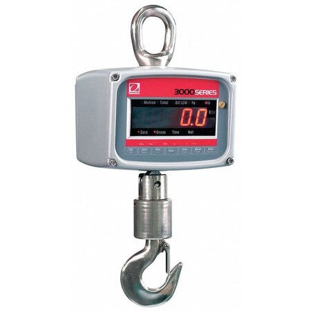 Ohaus Digital Crane Scale, 15 In. H, Metal DCR1000
