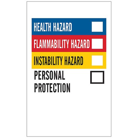 Brady HMIGLabel, 2inH, 1-1/4inW, Paper, PK500 58268