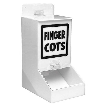 Brady Multi Use Dispenser, Acrylic, Holds Finger Cot , Black, White FC1