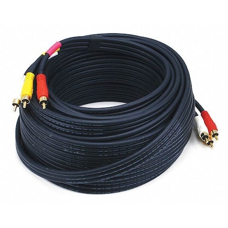 Monoprice Triple RCA Dubbing Cable, RG59U, 50 ft. 2181