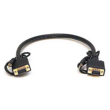 Monoprice CPU Cord, SVGA/3.5mm Stereo M to M, 1.5ft 5351