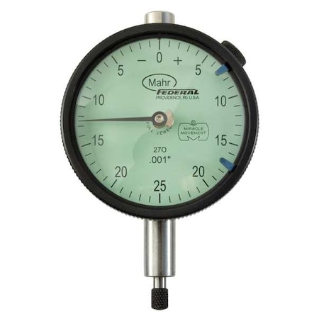 Mahr Dial Indicator, 0 to 0.125 In, 0-25-0 2015791