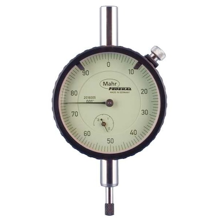 Mahr Dial Indicator, 0 to 0.250 In, 0-100 2016005