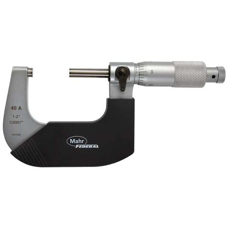 Mahr Outside Micrometer, 1 to 2", 0.0001", Ratchet 4134901