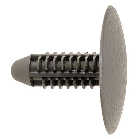 Zoro Select Push-In Rivet, Dome Head, 0.313 in Dia., 20 mm L, Nylon Body, 50 PK 5RKK2