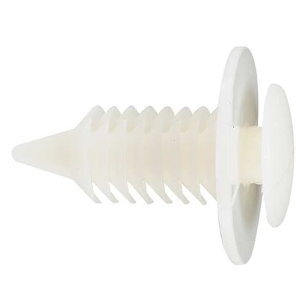 Zoro Select Push-In Rivet, Dome Head, 0.34375 in Dia., 3/4 in L, Nylon Body, 50 PK 5RKL9