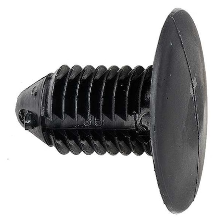 Zoro Select Push-In Rivet, Dome Head, 0.4375 in Dia., 211/250 in L, Nylon Body, 25 PK 5RKV5