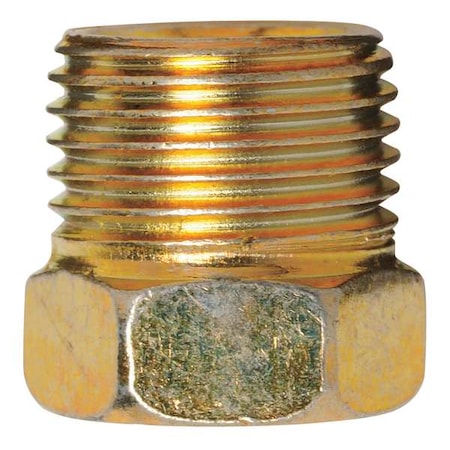 Zoro Select Flared Fitting Nut, Brass, 3/8 in, PK10 5RKZ2