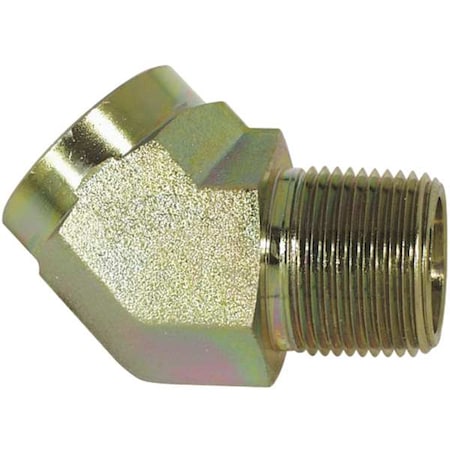 Zoro Select Street Elbow, 45 D, Carbon Steel, MNPT, PK5 5RLH5