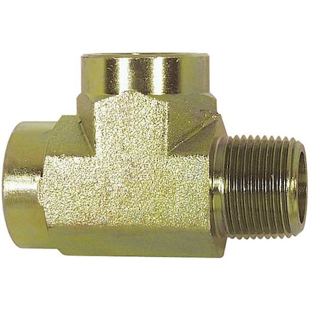 Zoro Select Run Tee, Carbon Steel, FNPT x MNPT, PK2 5RLJ9