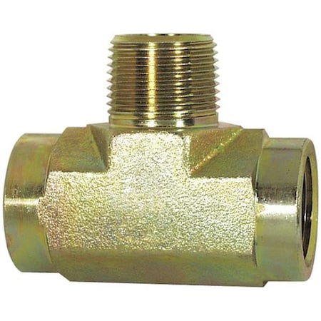 Zoro Select Branch Tee, Carbon Steel, FNPT x MNPT, PK2 5RLK2